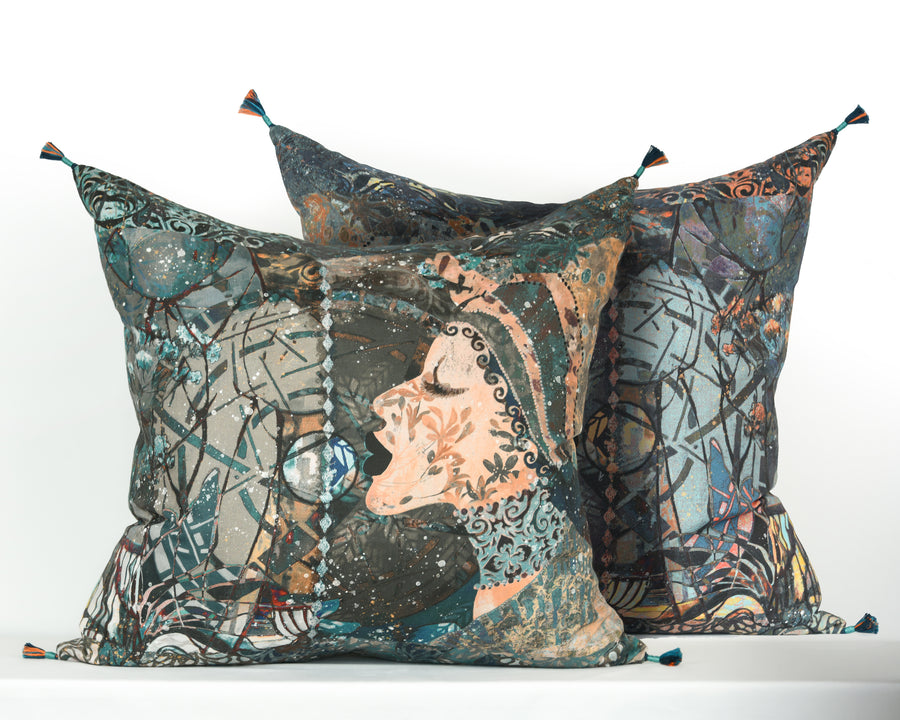 Extra Large Linen Cushion Sample 12