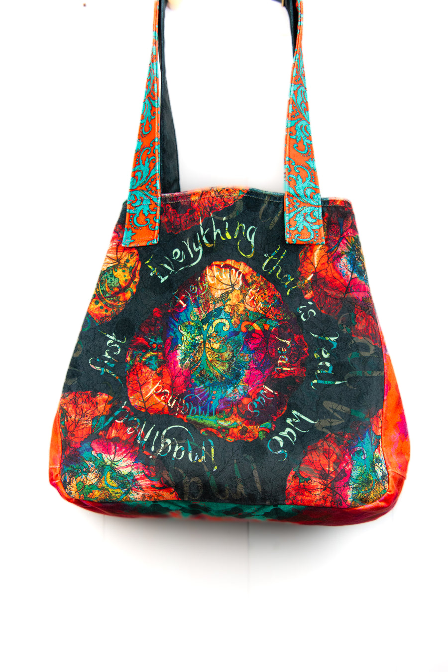 Large Velvet Shopper: Poppy