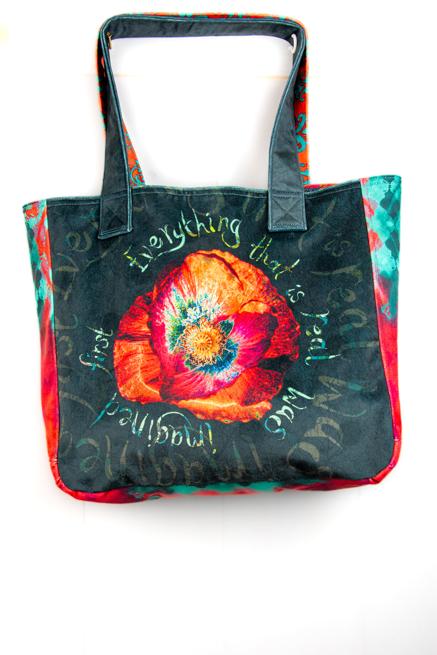 Large Velvet Shopper: Poppy