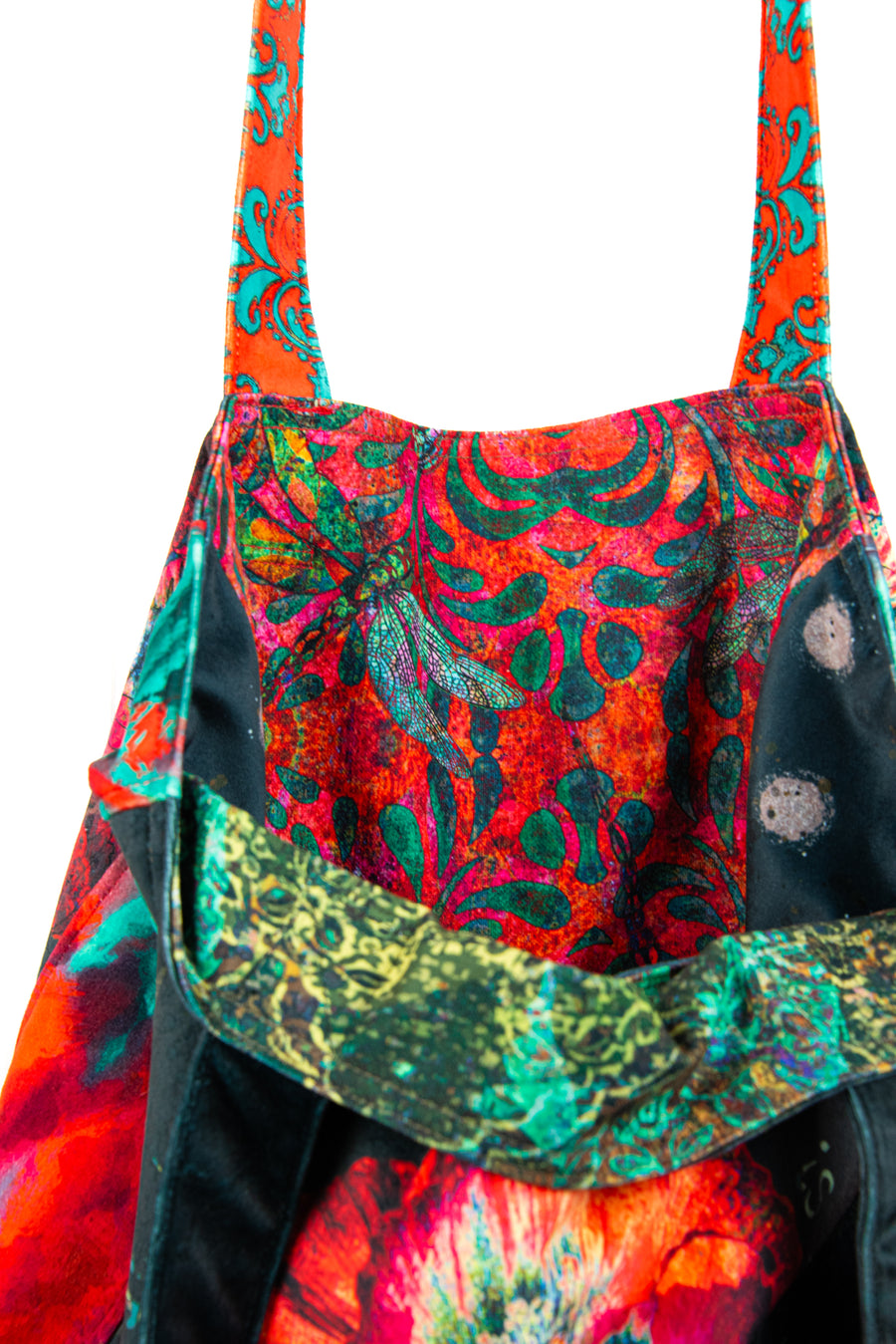 Large Velvet Shopper: Poppy