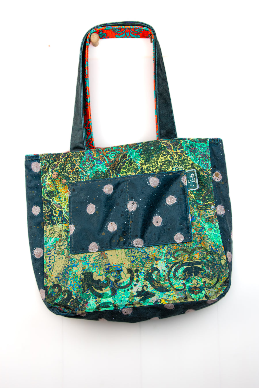 Large Velvet Shopper: Poppy