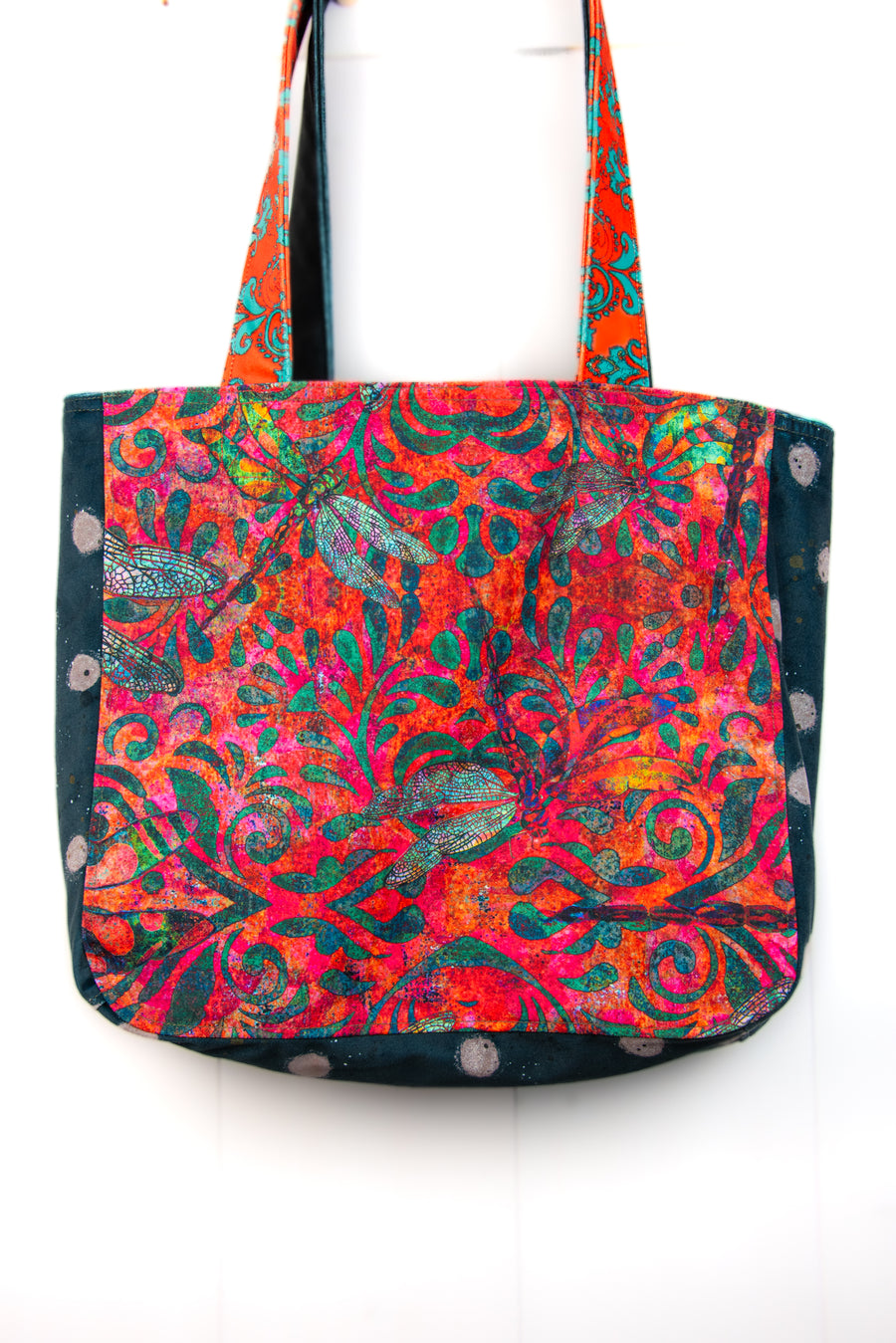 Large Velvet Shopper: Poppy