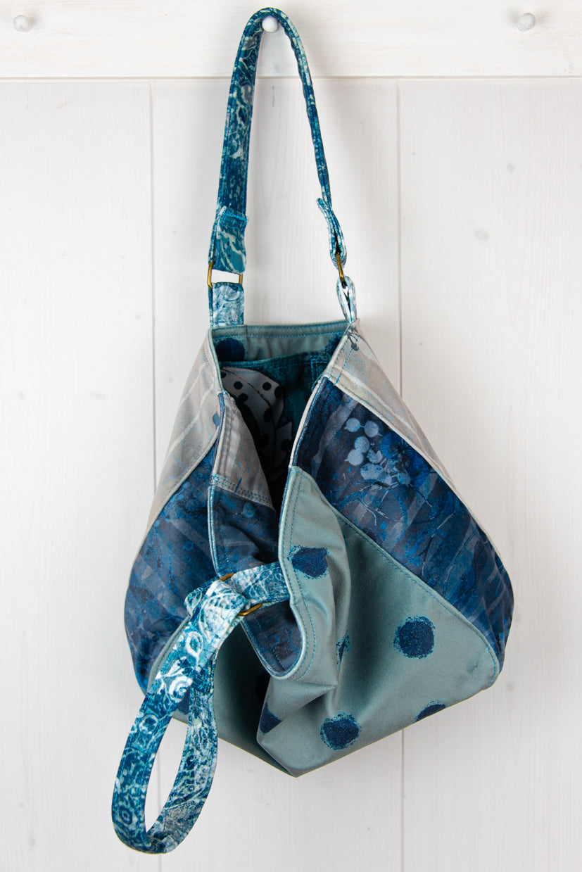 Mini Velvet Shopper: Blackbird In Blues