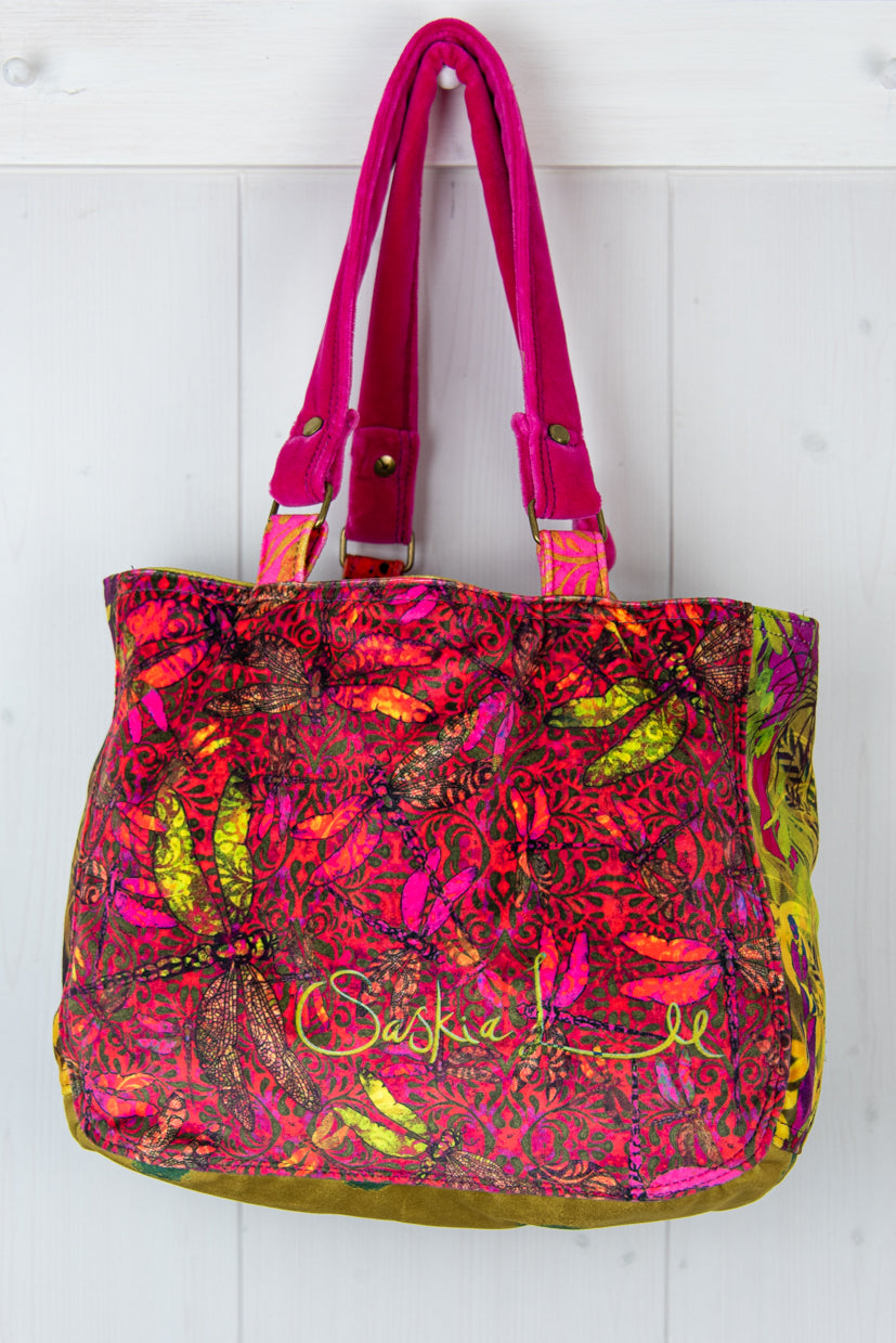 Mini Velvet Shopper: Dragonfly Woman