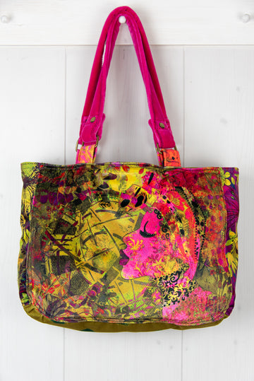 Mini Velvet Shopper: Dragonfly Woman