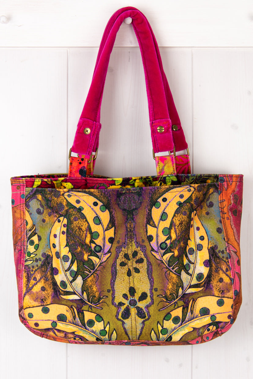 Mini Velvet Shopper: Dragonfly Woman