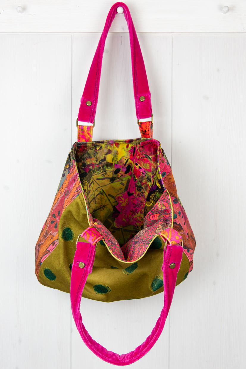 Mini Velvet Shopper: Dragonfly Woman