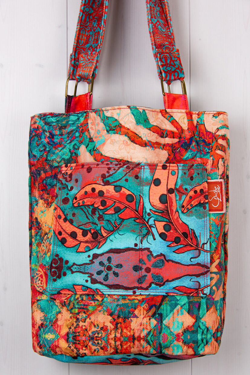 Tote Bag: Poppies With Feathers